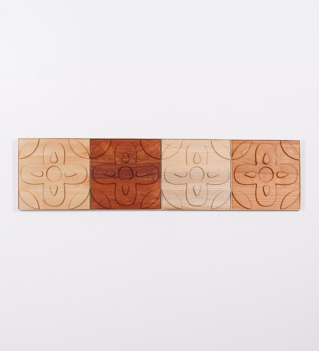 1x4 Chacota Panel | Mixed Woods and Brushed Brass