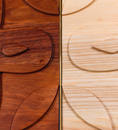 1x4 Chacota Panel | Mixed Woods and Brushed Brass