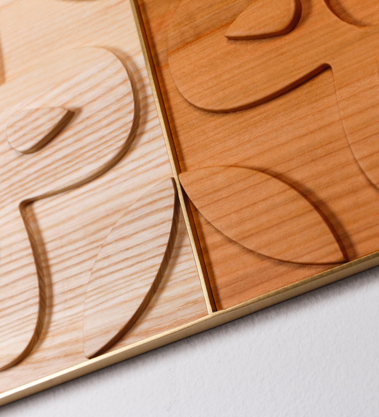 1x4 Chacota Panel | Mixed Woods and Brushed Brass