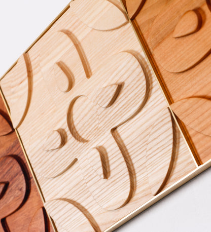1x4 Chacota Panel | Mixed Woods and Brushed Brass