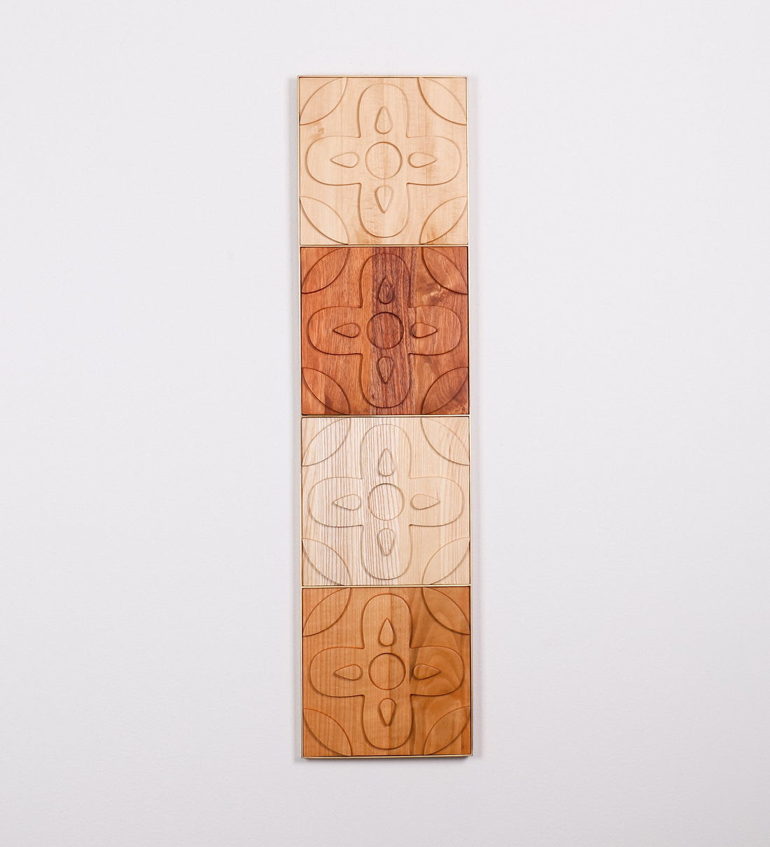 1x4 Chacota Panel | Mixed Woods and Brushed Brass