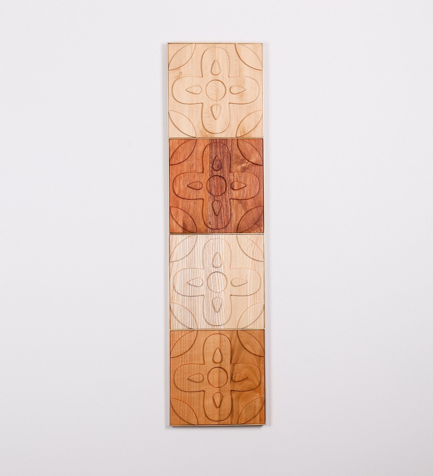 1x4 Chacota Panel | Mixed Woods and Brushed Brass