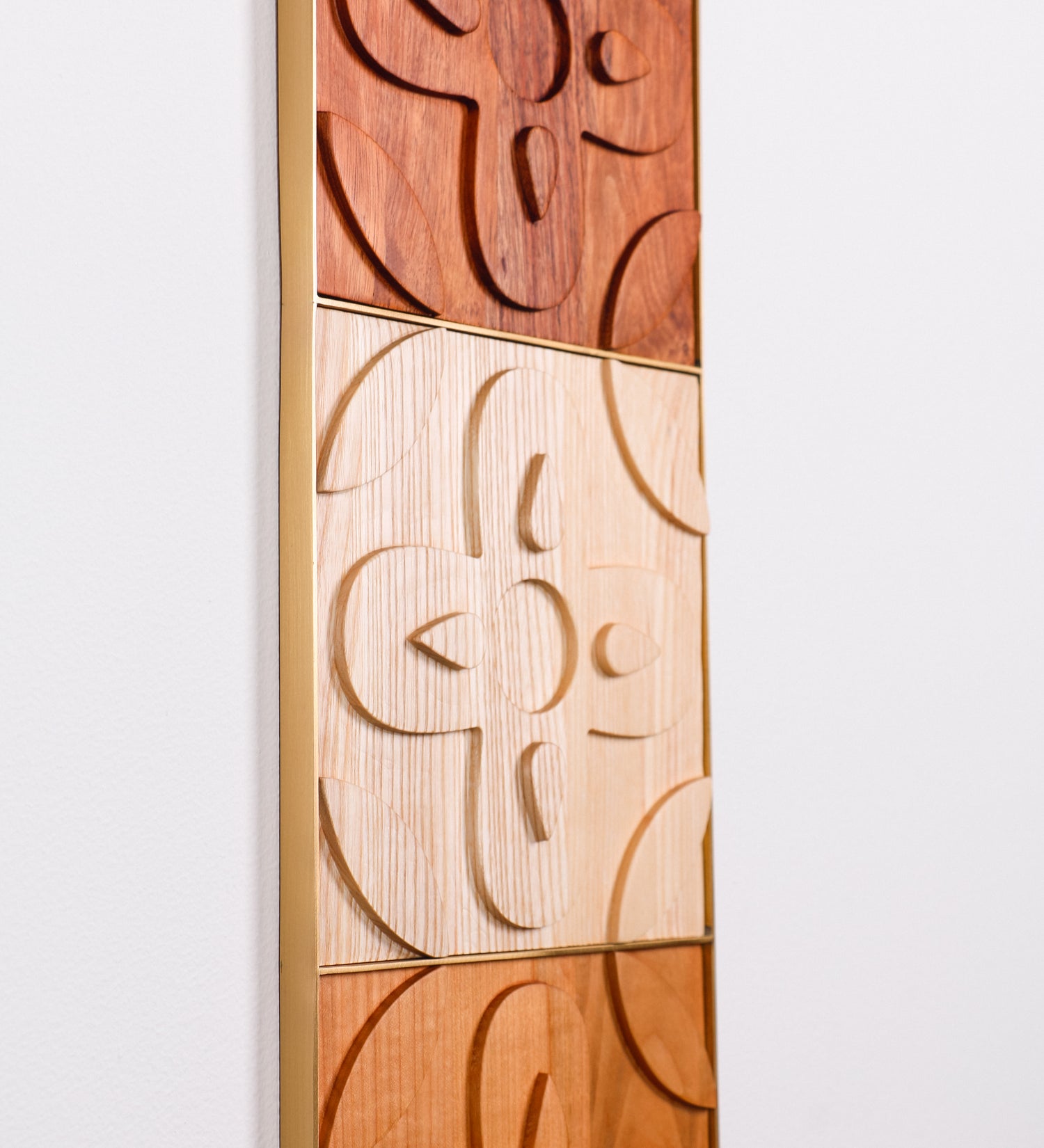1x4 Chacota Panel | Mixed Woods and Brushed Brass