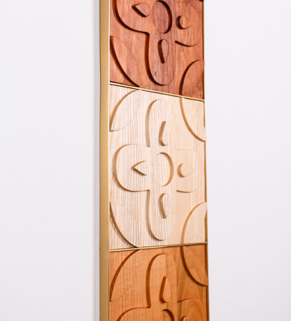 1x4 Chacota Panel | Mixed Woods and Brushed Brass