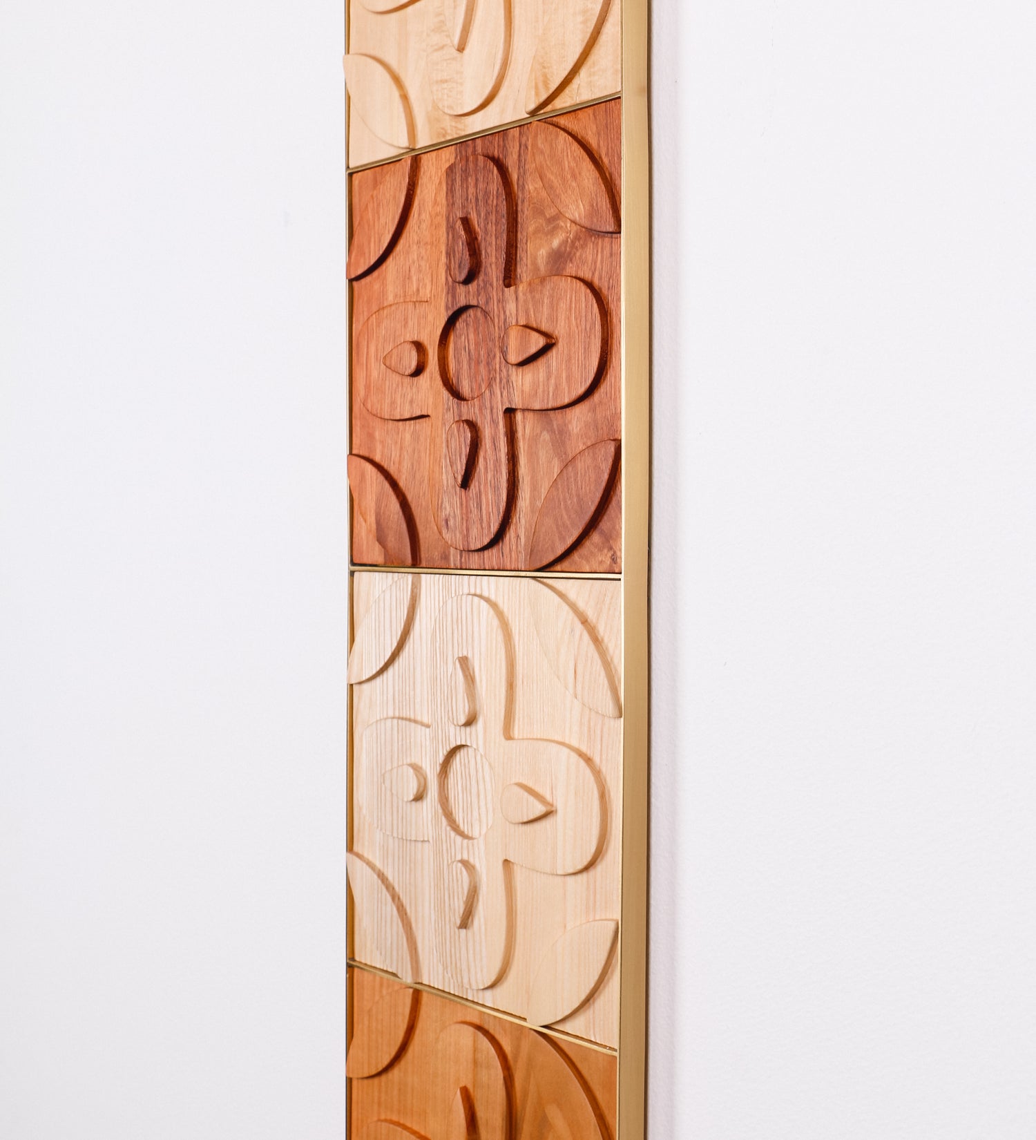 1x4 Chacota Panel | Mixed Woods and Brushed Brass