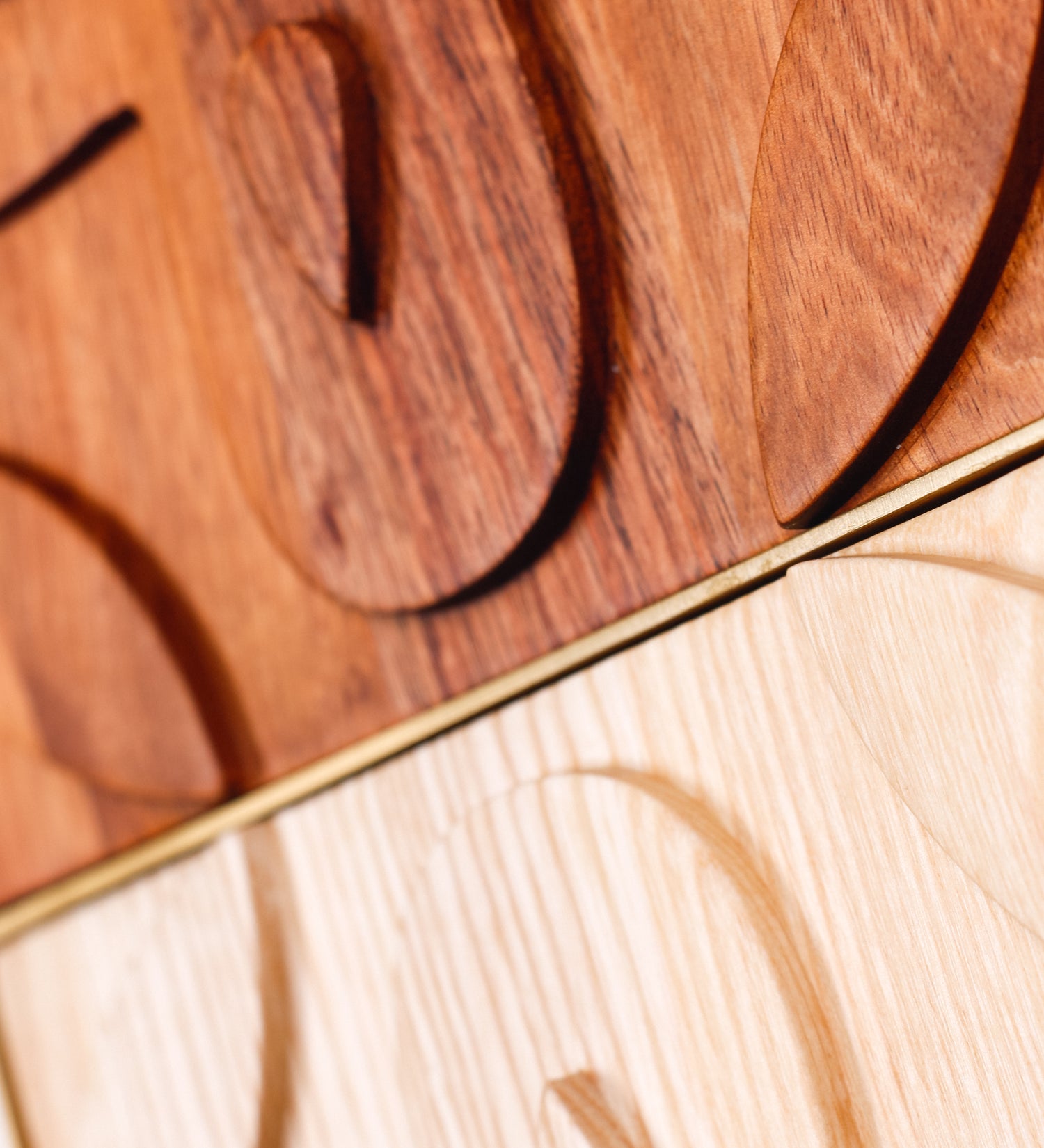 1x4 Chacota Panel | Mixed Woods and Brushed Brass