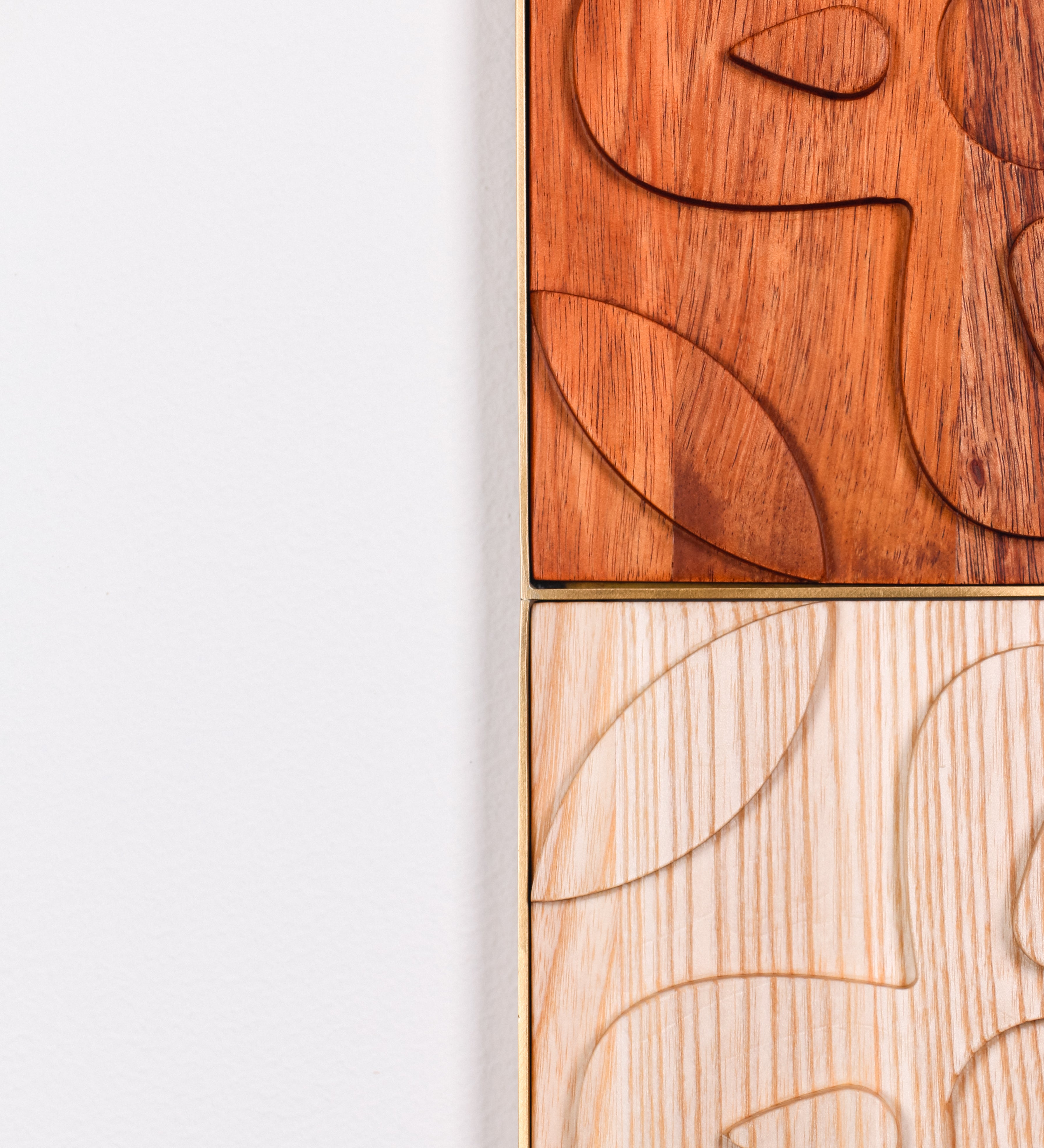 1x4 Chacota Panel | Mixed Woods and Brushed Brass